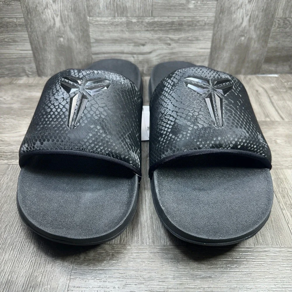 Nike Kobe Offcourt Slide Mens 18 Black Snakeskin Mamba Sandals NEW IF2870-001